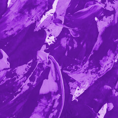 Modern contemporary acrylic background. Violet texture made with a palette knife. Abstract painting on paper. Mess on the canvas.