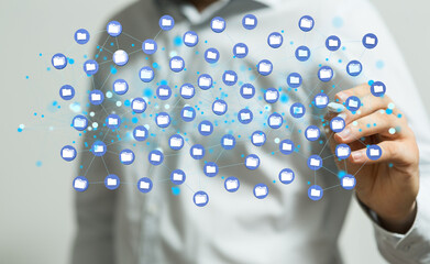 data network 3d digital info