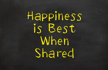 Happiness is Best When Shared