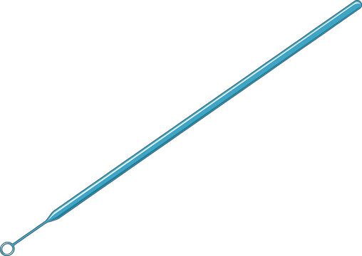 Streaking loop used in microbial cell culture