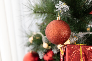 christmas ornament on the pine tree