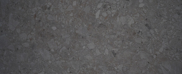 Fototapeta na wymiar Dark black anthracite gray grunge polished natural stone tiles / terrace slabs / granite concrete marbled marble texture background banner panorama