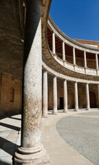 Vertical shot of Bullring of Ronda in Spain