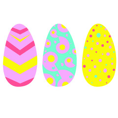 Easter eggs with a pattern, abstraction