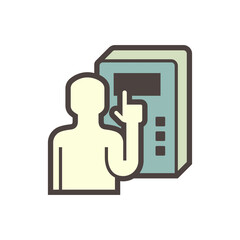 Pharmaceutical industry operator worker working with machine. To perform function as filling capsule and inspect quality and weight of tablet. Also to development, manufacture and production product.