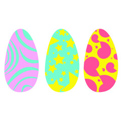 Easter eggs with a pattern, abstraction