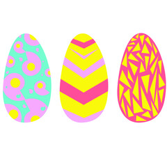 Easter eggs with a pattern, abstraction