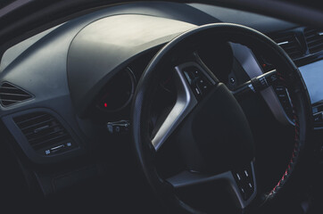 close up of a car dashboard