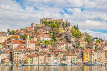 Fototapeta na wymiar Sibenik Kroatien Altstadt Panorama