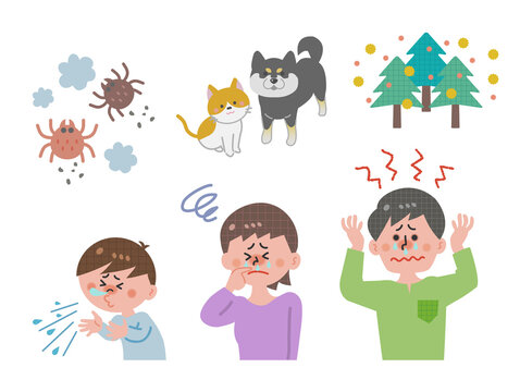 アレルギーや花粉症に悩む家族