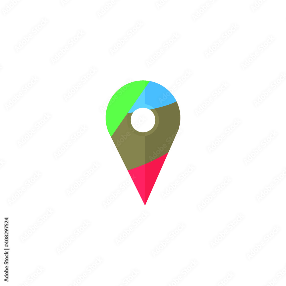 Poster flat, isolated and trendy style maps logos. maps logo background for your website design logo, app, 