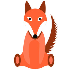 simple fox illustration flat vector