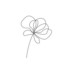floral black and white line art