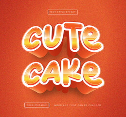 Orange Cute Cake text style editable  premium free download