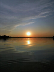 sunset over the river