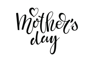Mothers Day text template. Holiday lettering Ink illustration. Modern brush calligraphy. Vector illustration for Mother Day. Sublimation print for greeting card, mug, brochure, poster, label, sticker.