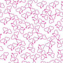 seamless pattern with hearts
