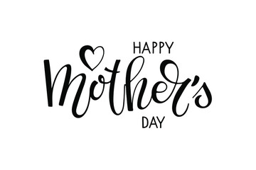 Happy Mothers Day text template. Handwritten calligraphy vector illustration. Mother's day card. Modern brush calligraphy. Sublimation print for mug, t-shirt, sticker, brochure, poster, label.