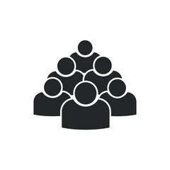 flat, isolated and trendy crowd. Bunch of people background for your website design logo, app, UI. Vector icon illustration, EPS10.