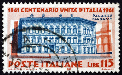 Postage stamp Italy 1961 Villa Madama, Italian unity