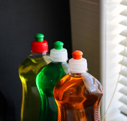 3 bottles of dishwashing liquid