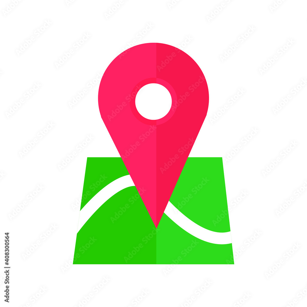 Poster flat, isolated and trendy style maps logos. maps logo background for your website design logo, app, 
