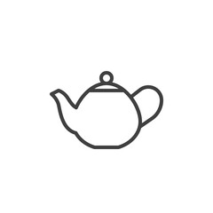 Teapot line icon. linear style sign for mobile concept and web design. Ceramic tea pot outline vector icon. Symbol, logo illustration. Vector graphics