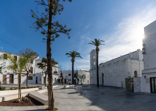 Premium Photo  Aerial view of the town of conil de la frontera from the  torre de guzman cadiz andalusia