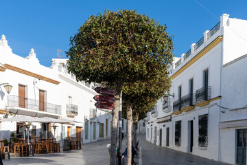 Fototapeta premium the Santa Catalina Square in the historic city center of Conil de la Frontera