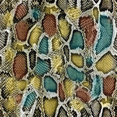 snake skin texture seamless pattern design colored