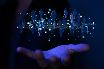 conference Digital Network and data concept