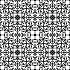 seamless mosaic drawn of hearts and flowers in folk style on a white background for coloring, vector, hearts