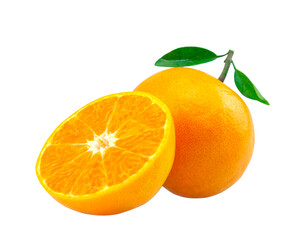 Orange fruit isolated on white background