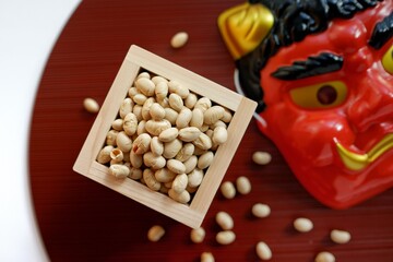 節分 豆まき 赤鬼 イメージ