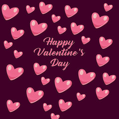 Beautiful wallpapers with romantic heart elements. Happy Valentine’s day. Celebration of love and happiness. Enjoy your love and send lovely message with romantic background
