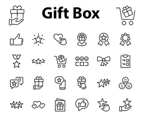 Simple Set Feedback, reviews thin line icons. Evaluation, review, STAR, LIKE and much more, Editable stroke. Vector illustration