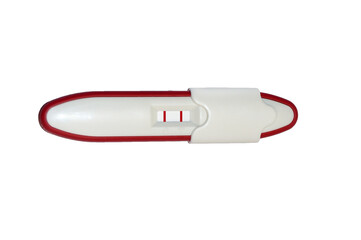positive pregnancy test result isolate on white background