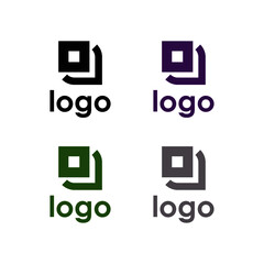 Abstract Simple Square Logo Concept Vector. Square Logo Template.