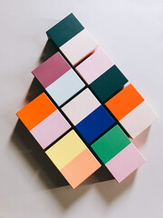 Fototapeta na wymiar colorful cubes isolated on white
