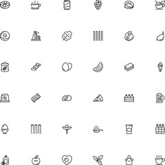 icon vector icon set such as: quality, pan, sowbelly, vintage, production, basil, italy, bbq, box, unhealthy, disposable, container, heart, plate, can, lifestyle, ravioli, eggshell, frankfurter