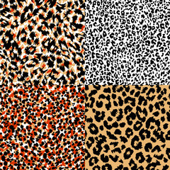 set of animal print vector patterns