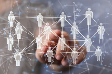 Abstract network of physical devices on the Internet using a network connection with statistics...