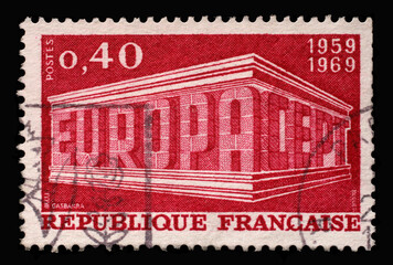 Stamp printed in the France shows Europa CEPT, circa 1969