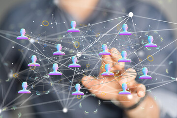 conference team work connection digital concept