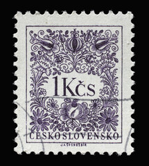 Stamp printed in Czechoslovakia shows Numbers Value, Postage Due Stamps series, circa 1954