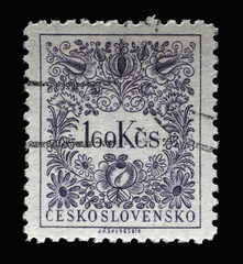 Stamp printed in Czechoslovakia shows Numbers Value, Postage Due Stamps series, circa 1955