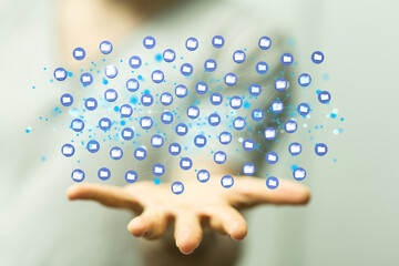 data network 3d digital info