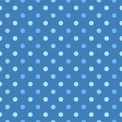 This is a seamless pattern of polka dots on a blue background.