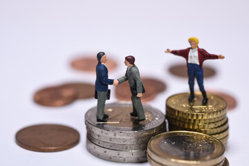 euro monnaie argent affaires business salaire patron travail emploi chomage echange change banque...