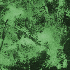 Obraz premium Green ink and watercolor texture on white paper background. Paint leaks and decalcomania effects. Hand-painted gouache abstract image. Mess on the canvas.